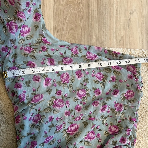 REVOLVE ASTR Floral One Shoulder Ruffle Midi Dress - Picture 8 of 11